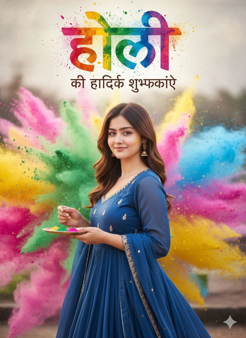 Ai prompt for girl for holi