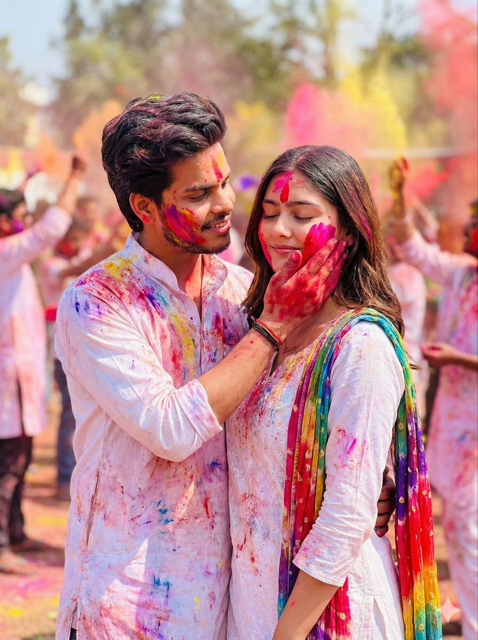 Ai prompt for couples of holi