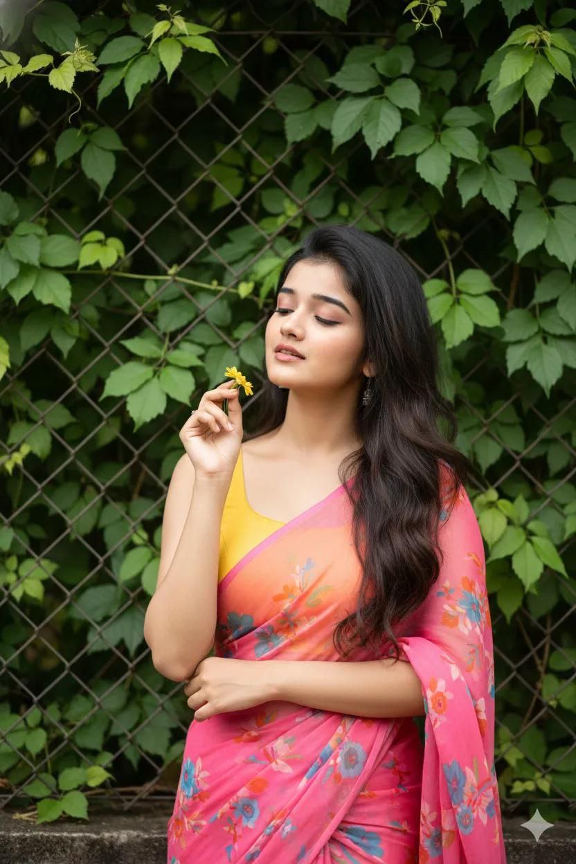 Saree prompt for girl