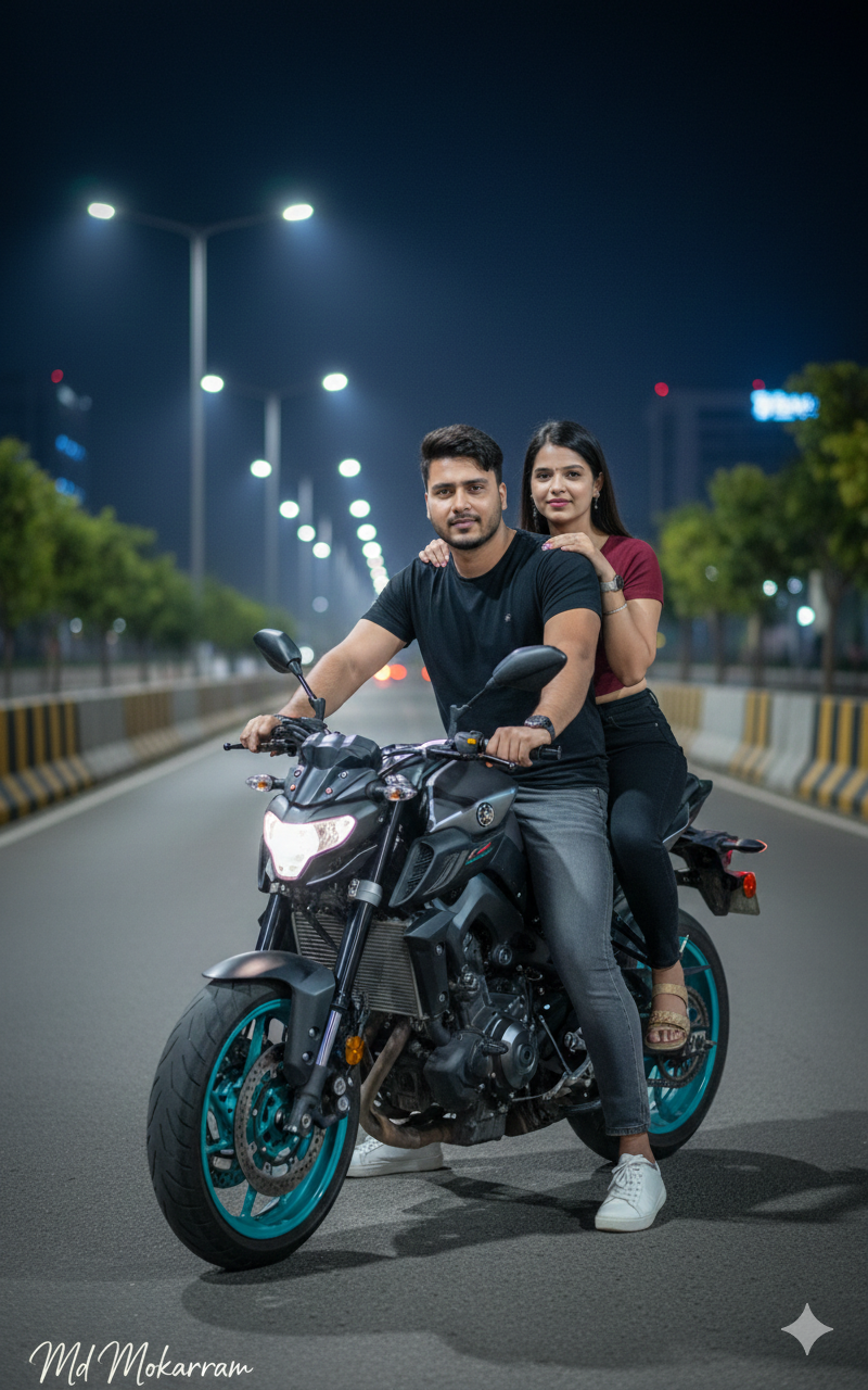 Trending Couple Bike Prompt