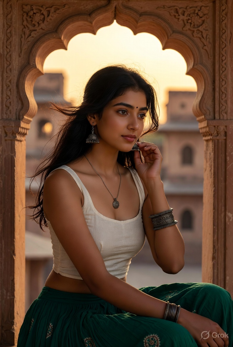 Rajasthan Travel Aesthetic Poses Gemini Prompt for Girl
