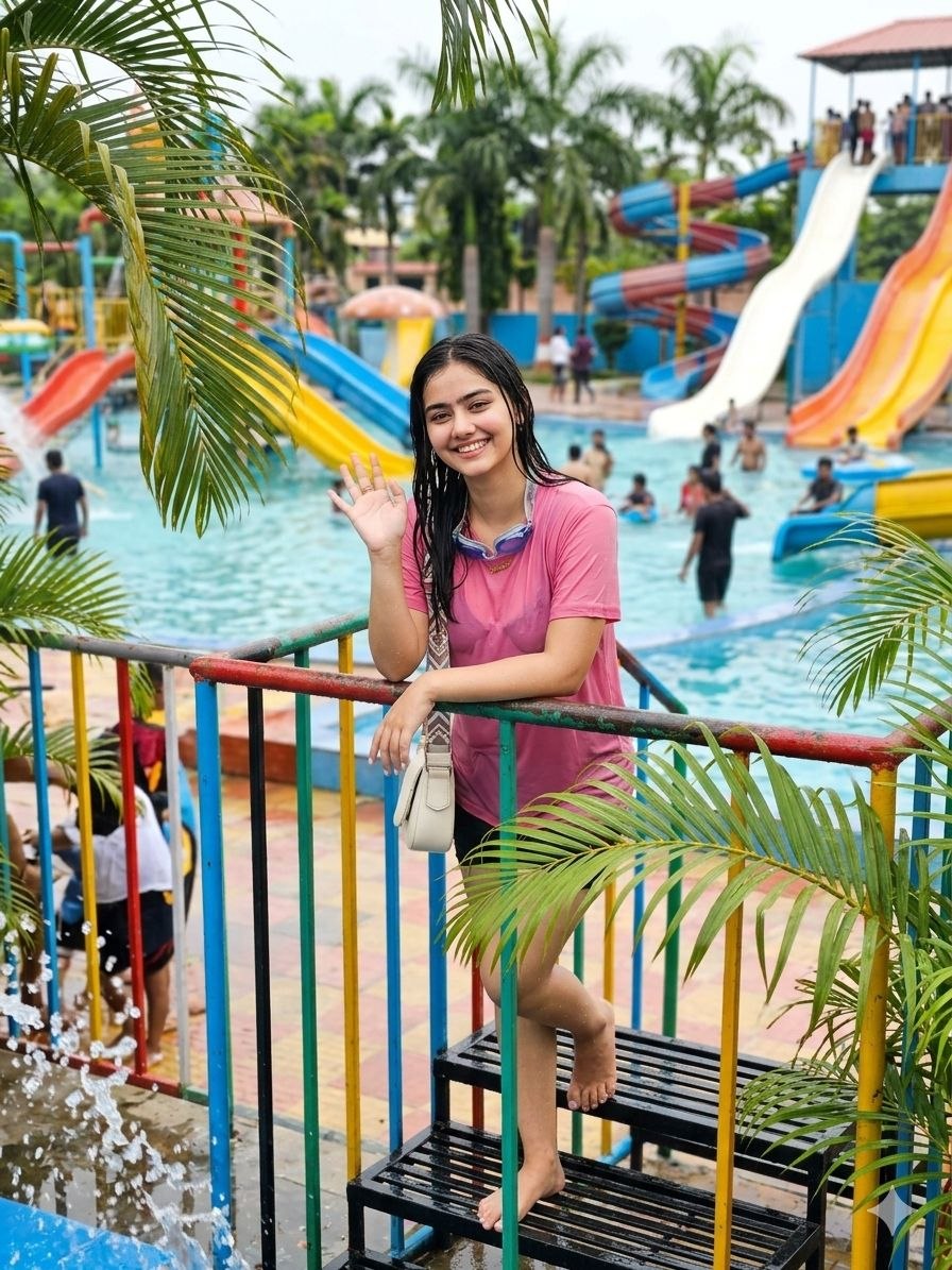 Swimming pool ai prompt for girl